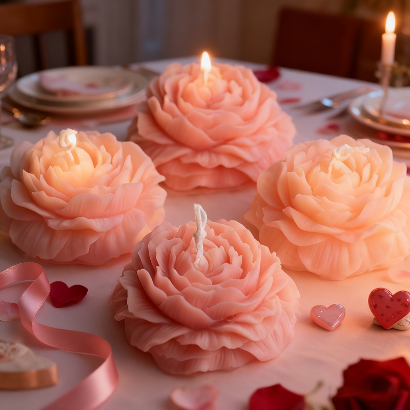 2pcs Peony Flower Woven Heart  - Bath Bomb Mold recension och pris