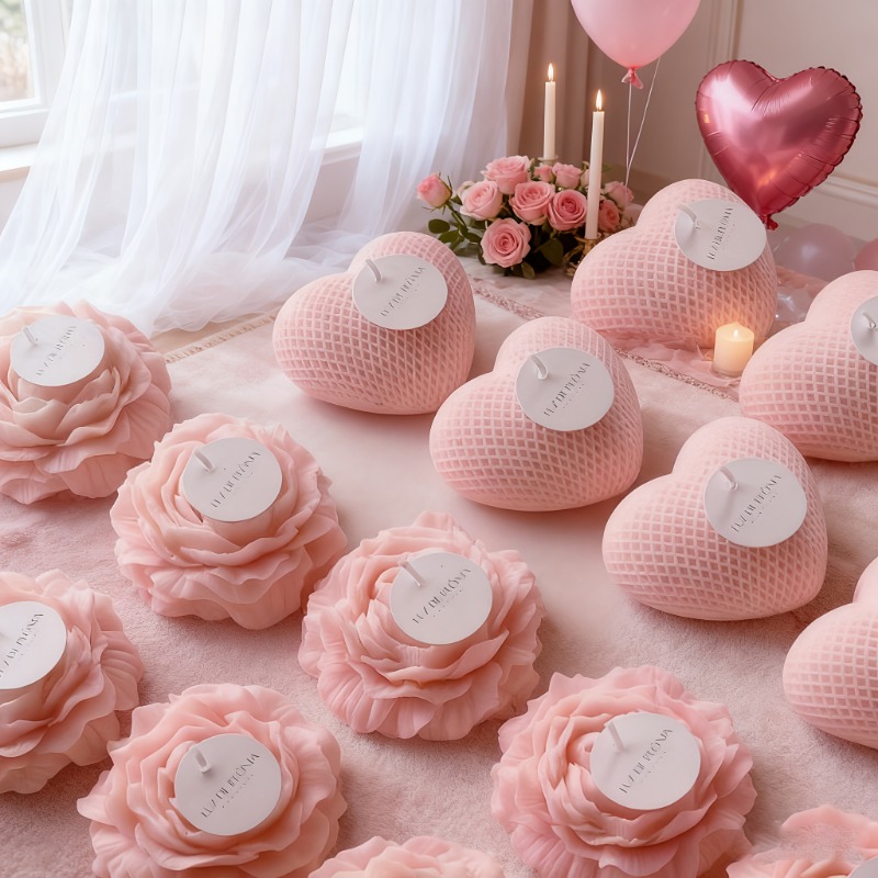 2pcs Peony Flower Woven Heart  - Bath Bomb Mold recension och pris