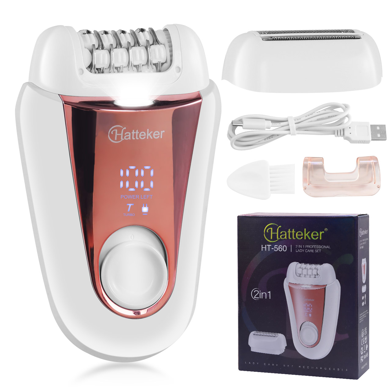 Hatteker 2-in-1 Rechargeable E - Epilator Wireless recension och pris